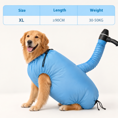 🐶🐱 Pet Drying Bag – Hands-Free Hair Dryer Wrap for Dogs & Cats 💨