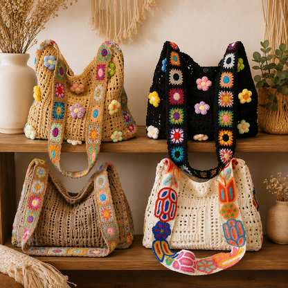 🌸50% OFF TODAY👜 Floral Patchwork Bag Wear It Shoulder or Crossbody