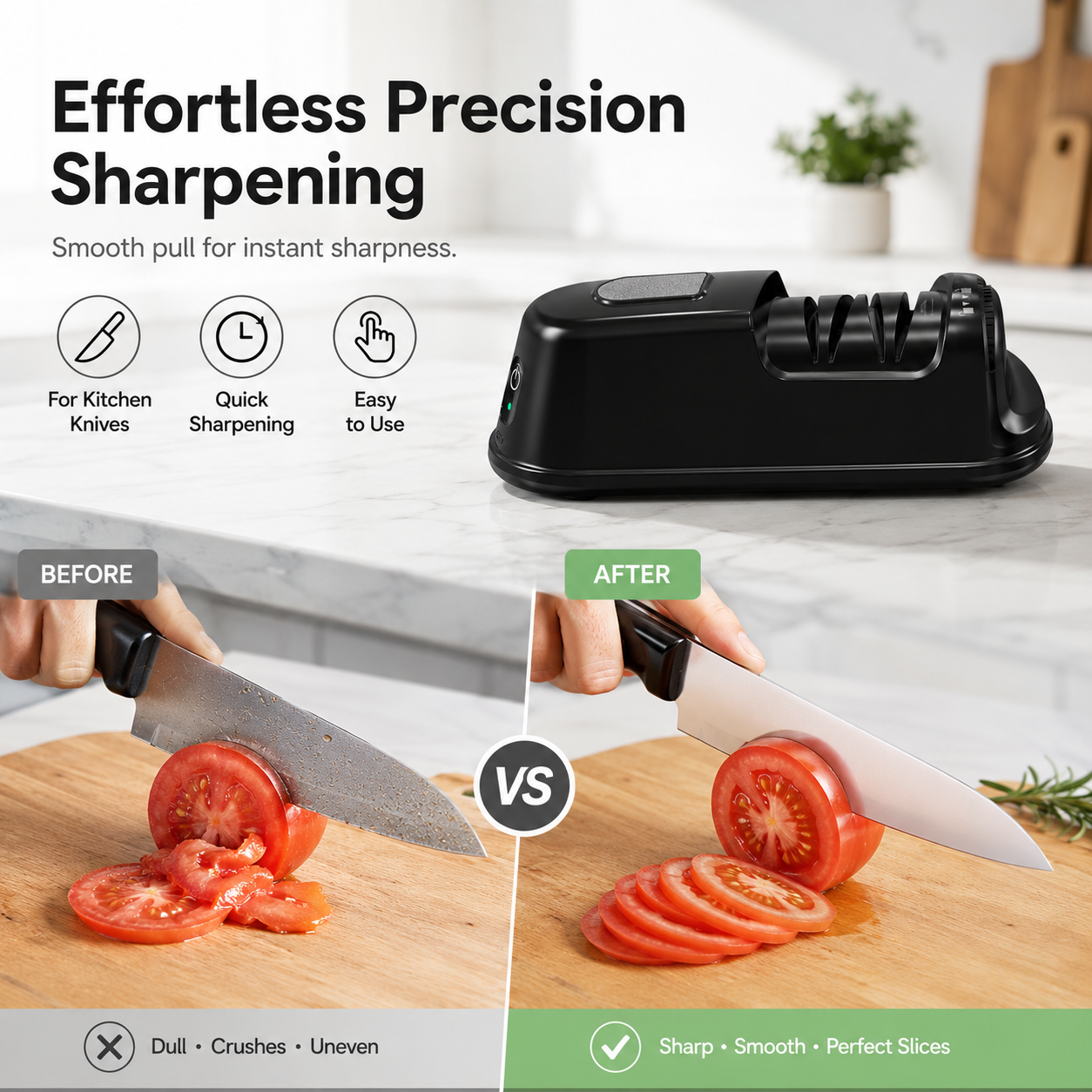 🔪50% OFF TODAY⚡ 3-Stage Electric & Manual Knife Sharpener