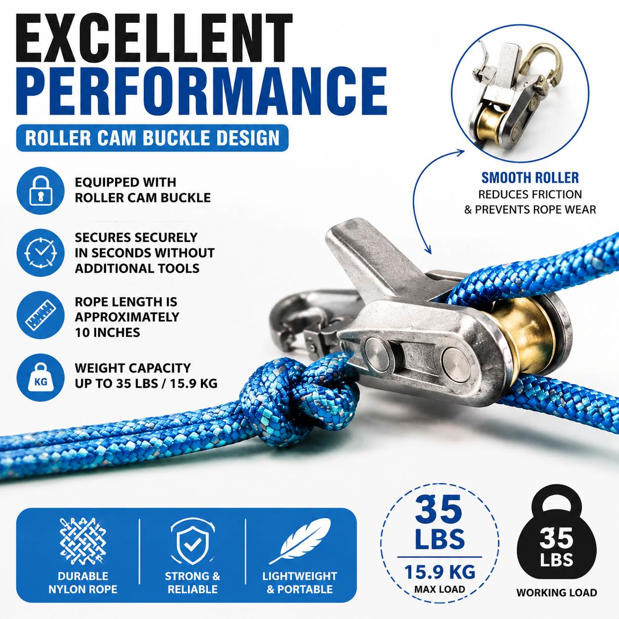 Retractable Ratchet Hanging Rope – Adjustable Locking Rope for Camping & Home Use.