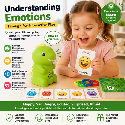 🦖 Interactive Talking Dinosaur Learning Toy Set – Early Education Kit for Kids (Alphabet, Emotion & Cognitive Development)