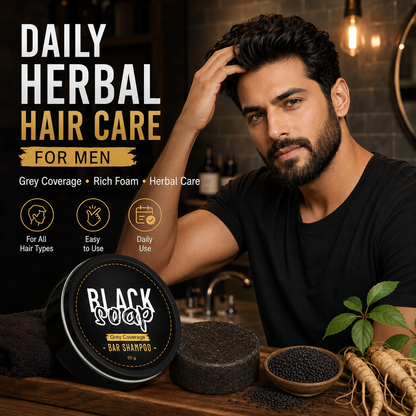 🔥Natural Gray Hair Darkening Shampoo Bar