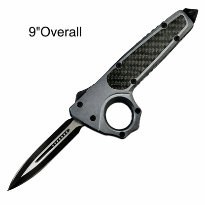 ⚡Microtech OTF Tactical Pocket Knife – Carbon Fiber &amp; Zinc Alloy EDC Outdoor Tool