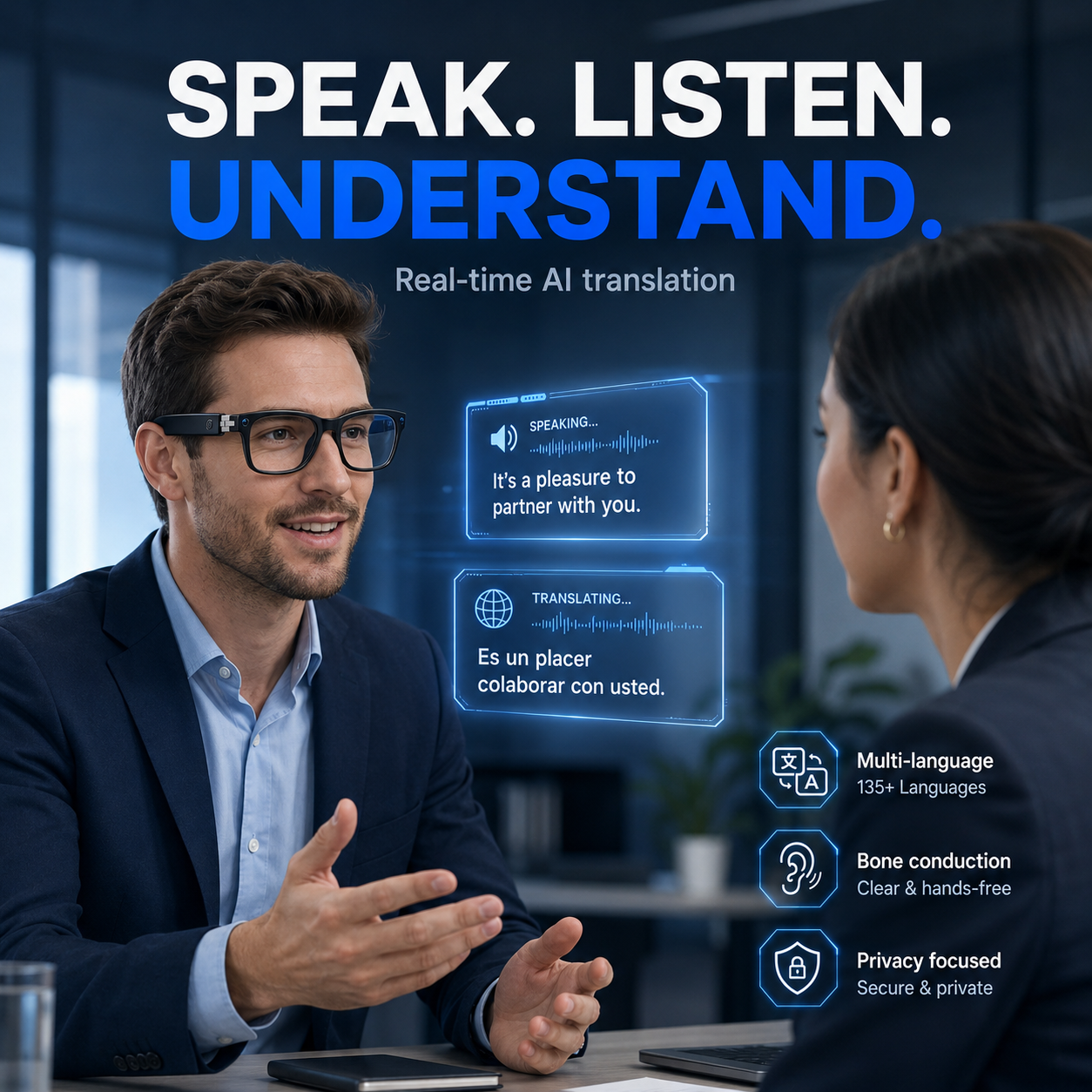 👓Real-time AI Translation Sunglasses with Smart Zoom