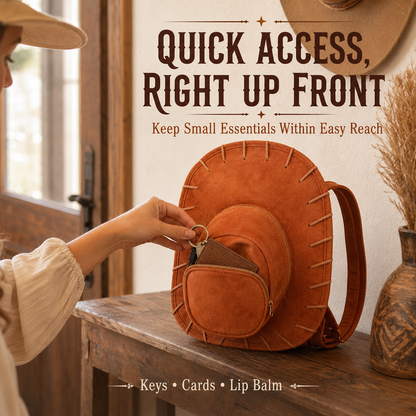 🤠 Western Cowboy Hat Shaped Backpack – Cowgirl Bag