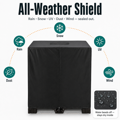 💧 Waterproof IBC Tote Cover – Heavy-Duty, UV-Blocking, Secure Fit ⛈️