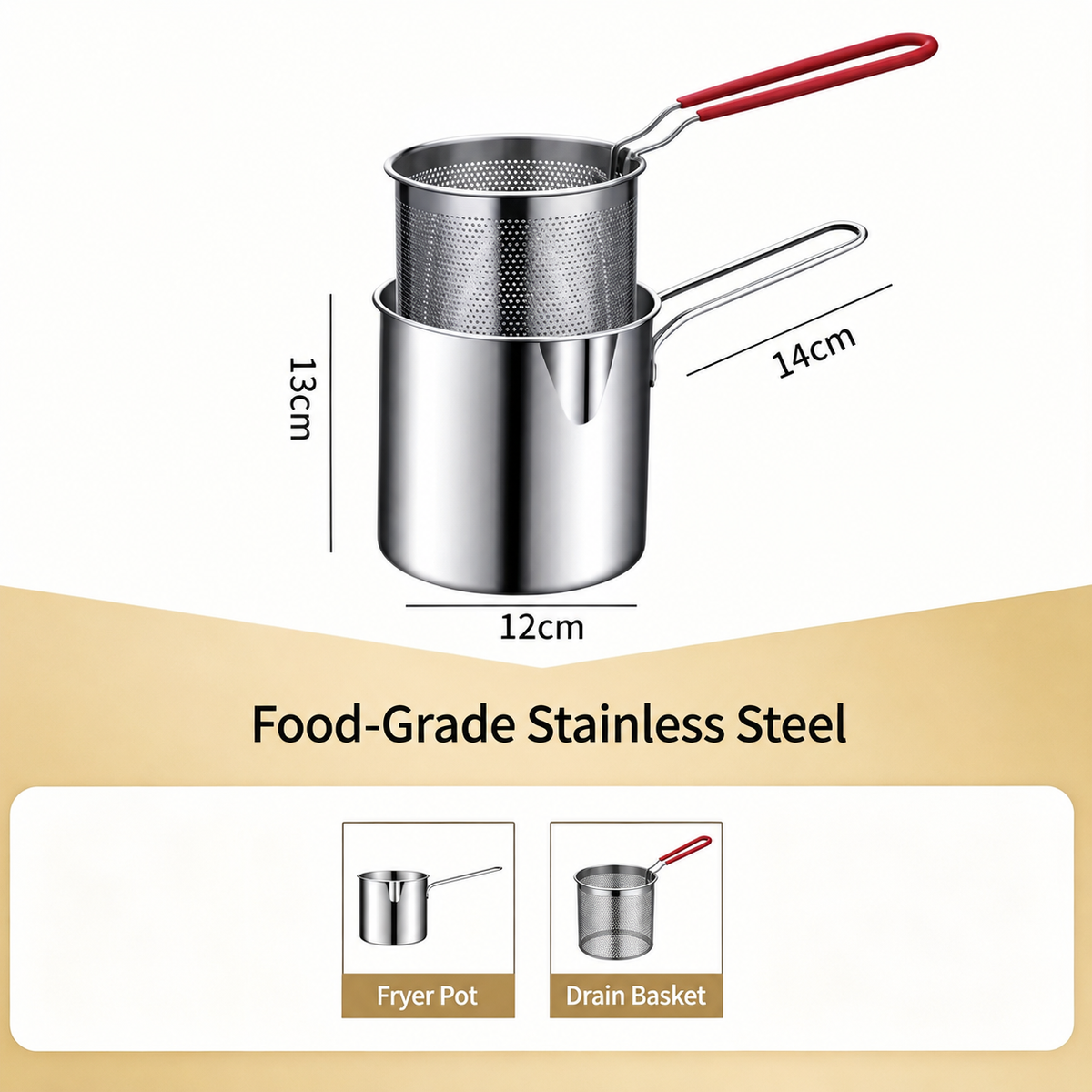 💥Stainless Steel Deep Fryer Set