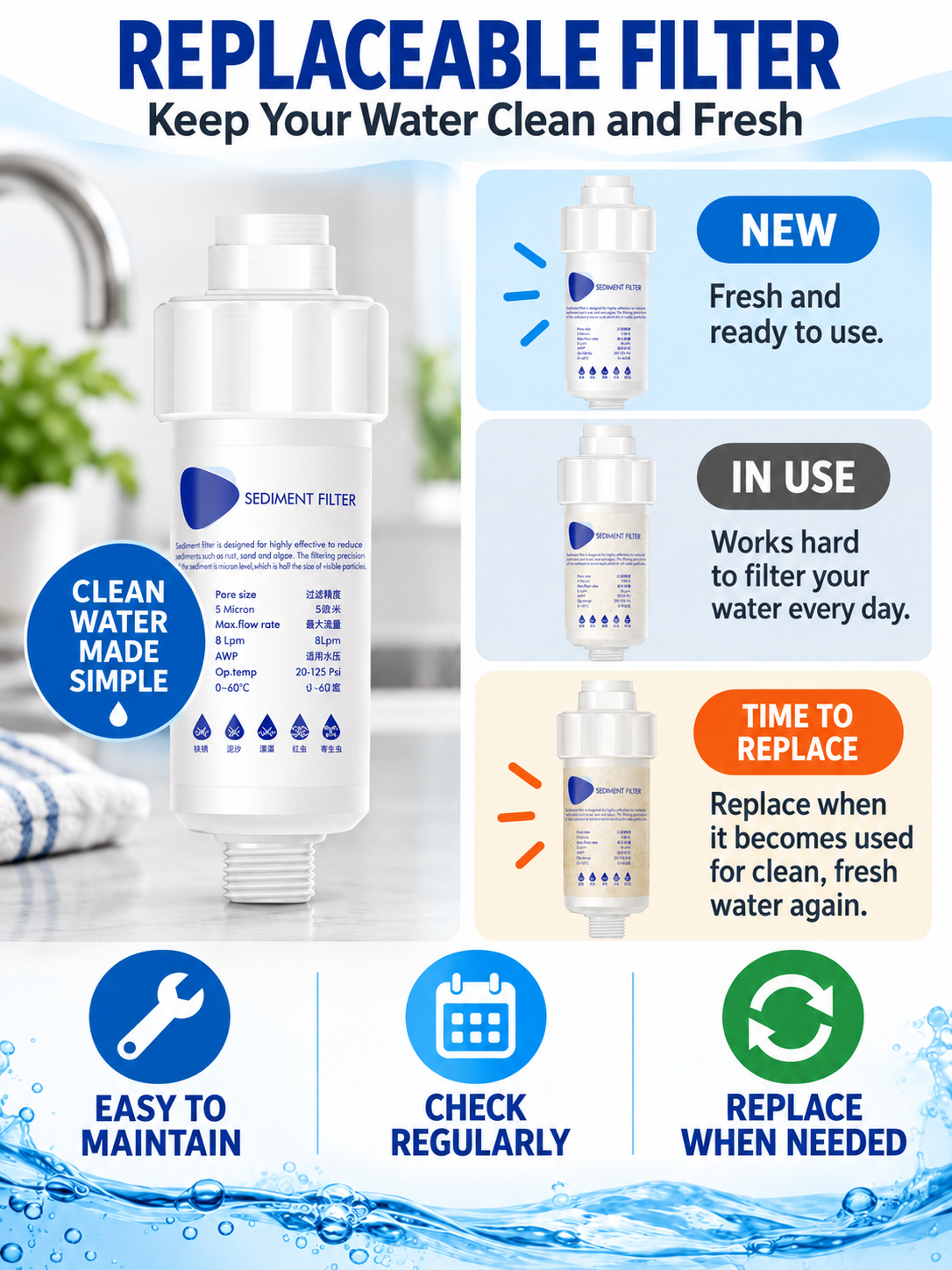 🚿 Bathroom Deal – Shower Water Filter 💧 Chlorine-Reducing Softener for a Fresher Shower & Smoother Skin Feel ✨