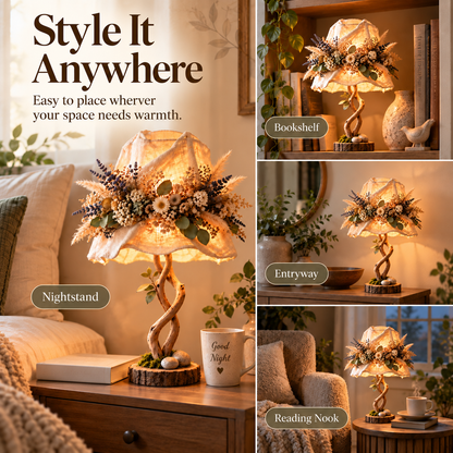 💥 50% OFF🌿 Botanical Woodland Table Lamp✨ Warm Glow & Nature-Inspired Decor