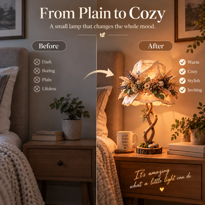 💥 50% OFF🌿 Botanical Woodland Table Lamp✨ Warm Glow & Nature-Inspired Decor