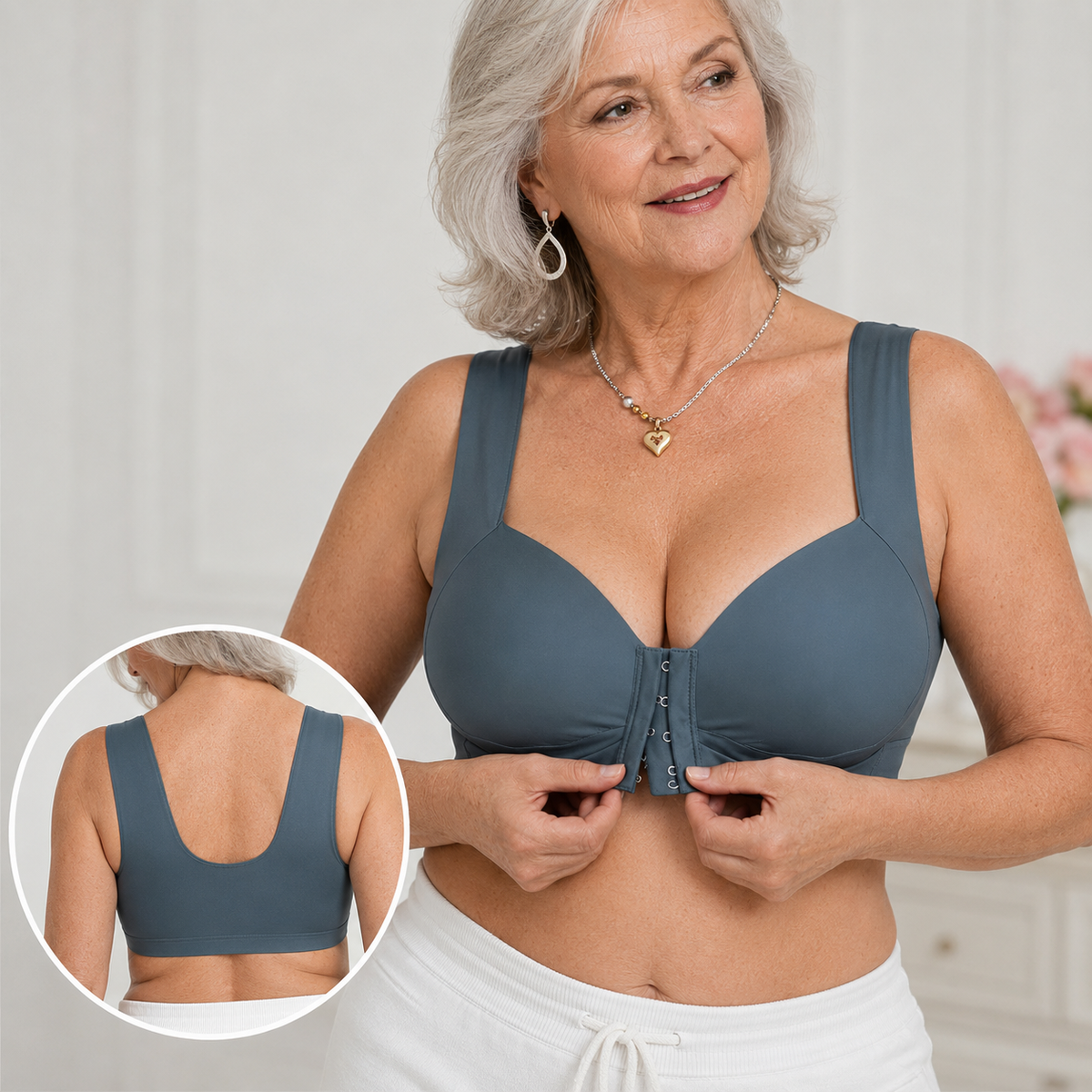 🔥Bra-Comfort Sculpt Seamless (Front-Closure, Wireless)Designed for middle-aged and elderly people