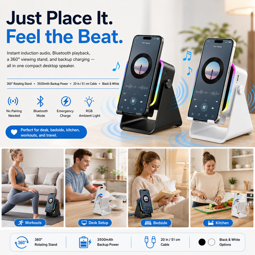 🔥Wireless Induction Audio Speaker Stand