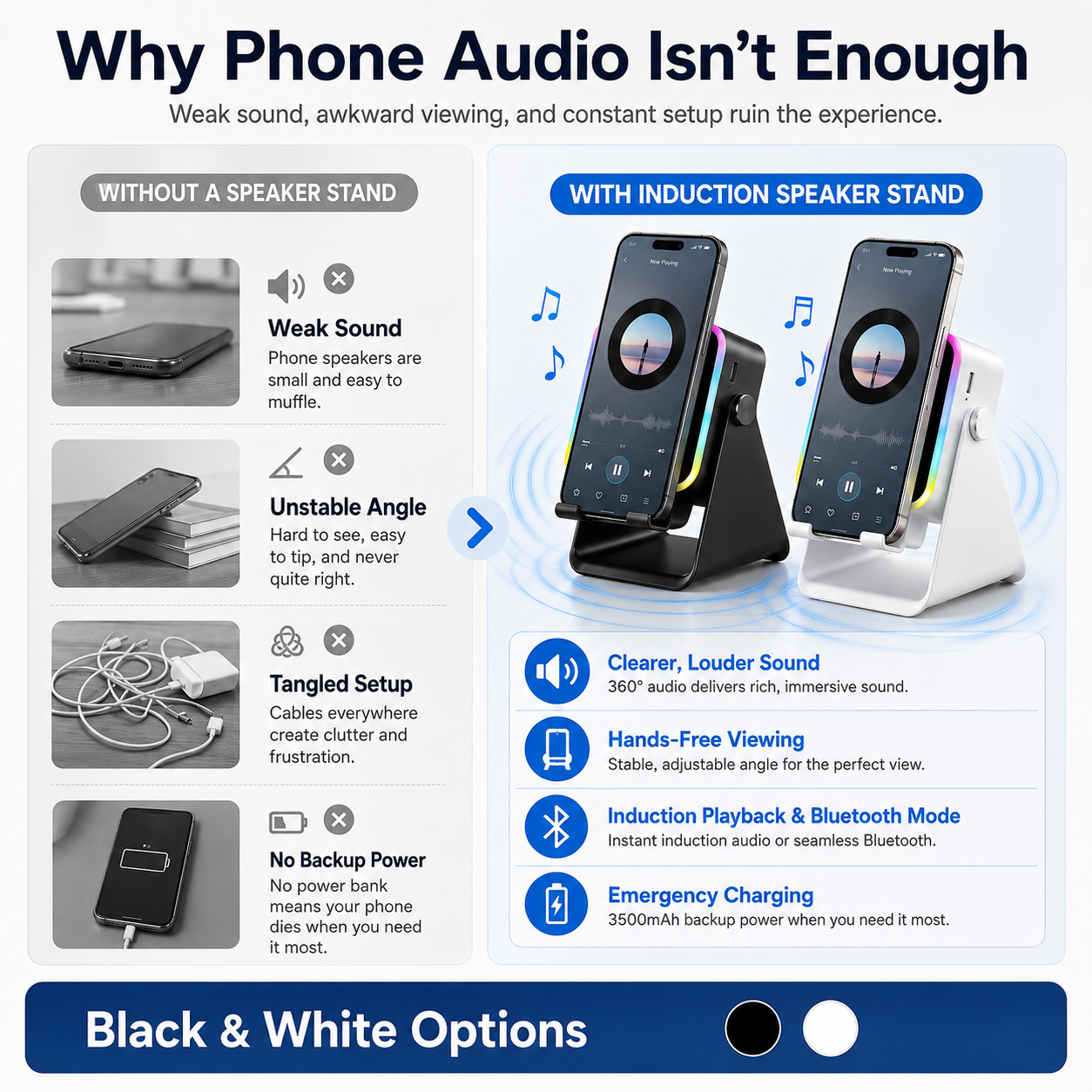 🔥Wireless Induction Audio Speaker Stand