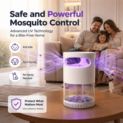 🔥 Quiet UV Mosquito Trap – Chemical-Free & Safe for Kids & Pets🦟