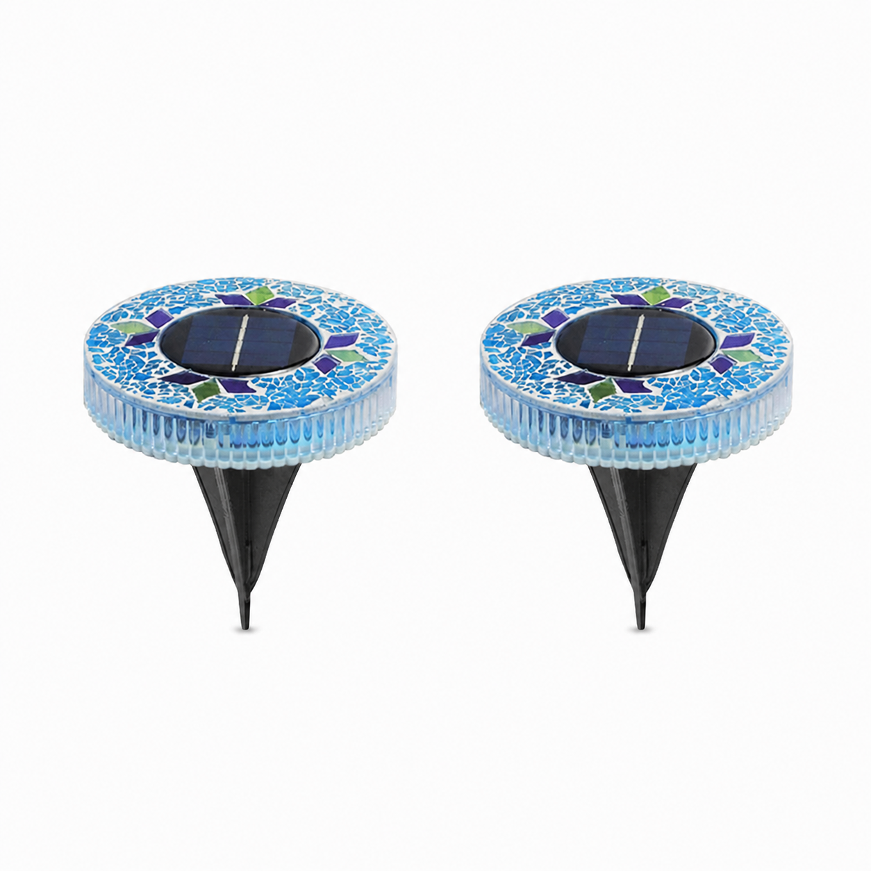 ✨Solar Outdoor Mosaic Disk Lights, Waterproof Pathway LED Light