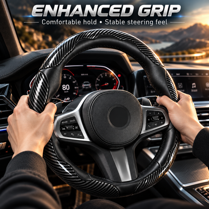 🚘Non-Slip Car Steering Wheel Cover for 15 Inch Wheels