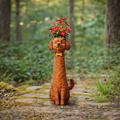 😻 Whimsical Handcrafted Mini Quirky Cat & Puppy Vase | 💖🎁Perfect Gift