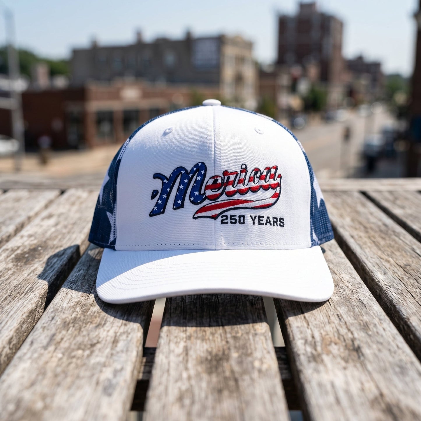 🇺🇸 'Merica 250 Years Embroidered Mesh Back Trucker Hat