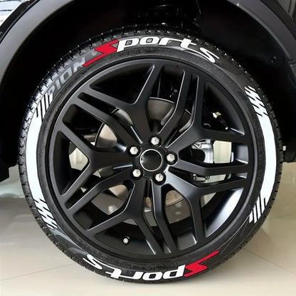 🔥 4PCS 3D Tire Lettering Stickers – Thickened Wheel Sidewall Decals for Cars & Motorcycles