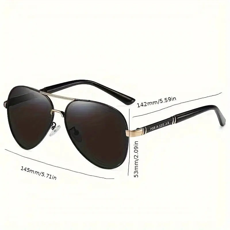 🕶️2-Pack Unisex Aviator Sunglasses | 100% Polarized Lenses