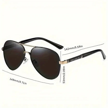 🕶️2-Pack Unisex Aviator Sunglasses | 100% Polarized Lenses