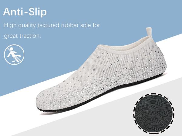 Women Barefoot Aqua Water Shoes Non Slip Beach Swim Surf Yoga Indoor Outdoor Travel House Slippers