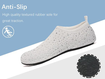 Women Barefoot Aqua Water Shoes Non Slip Beach Swim Surf Yoga Indoor Outdoor Travel House Slippers