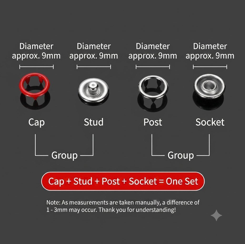 🔥Buy one get one free🔥5-Claw Metal Snap Buttons | Easy Press Kit for Clothes & DIY
