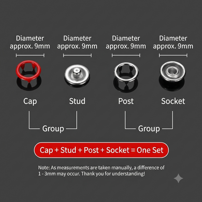 🔥Buy one get one free🔥5-Claw Metal Snap Buttons | Easy Press Kit for Clothes & DIY