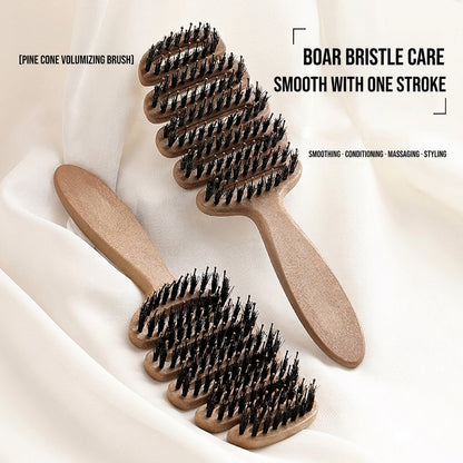 Boar bristle massage hair care volumizing styling comb