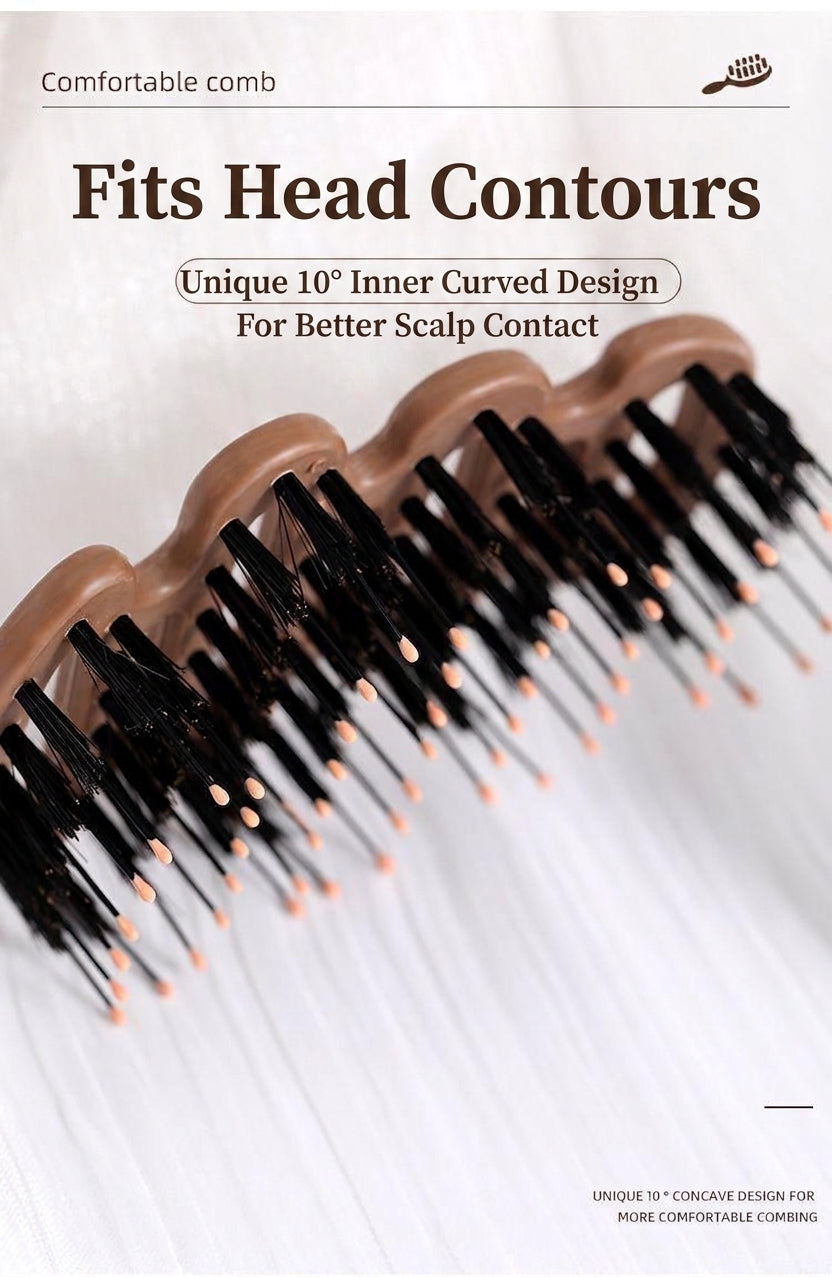 Boar bristle massage hair care volumizing styling comb