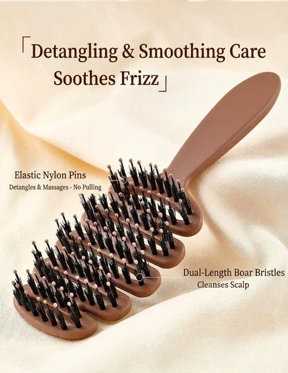 Boar bristle massage hair care volumizing styling comb