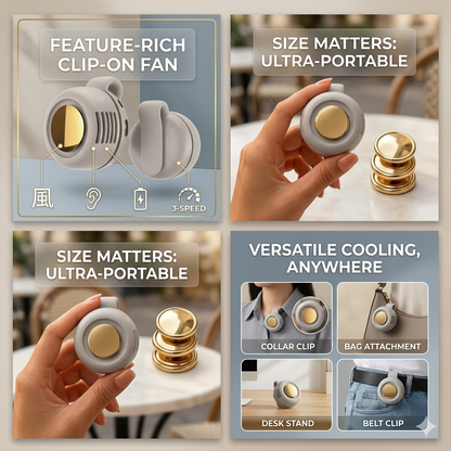 🔥HOT SALE 50% OFF – Bladeless Button Fan Stops Summer Sweat Anywhere
