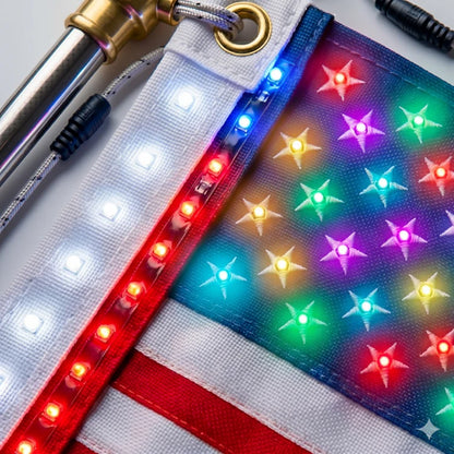 Illuminated 250th Anniversary USA Commemorative Flag – Premium LED Lit 3x5 ft American Patriotic Flag, Waterproof for Outdoor Yard & Home Decor