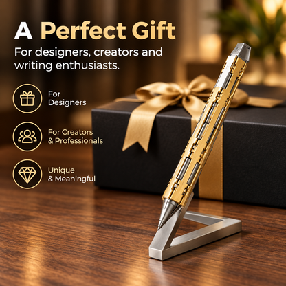 ✒️ Hancept Zero MK2 Mechanical Pen – Precision Metal Writing Tool with Stand & 3 Refills 🎁