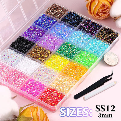 10000Pcs Resin Jelly Rhinestones for Crafting