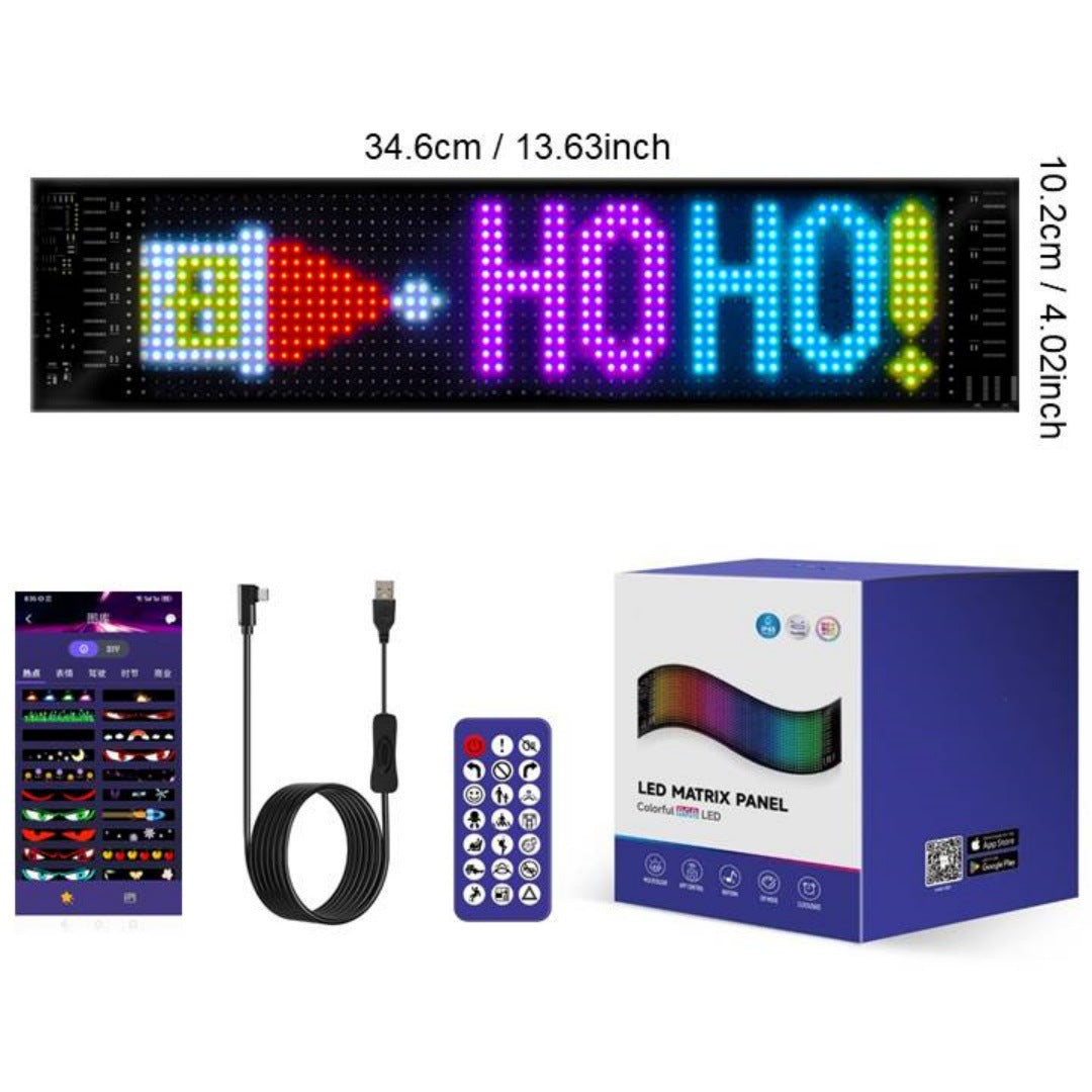🚗🎄 Smart LED Pixel Car Display — App-Controlled Custom Text, Colors & Animations🎄