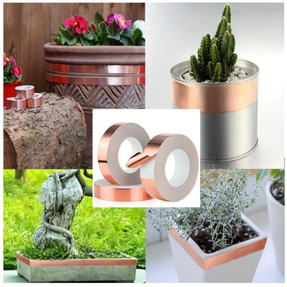Tapes Master - 1 Mil Copper Foil Tapes - Copper Conductive Adhesive Tapes For Guitar Cavity, EMI Shielding, Grounding, Gardening, Soldering Jewelry, Art Crafts