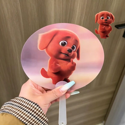 🔥Hot Sale - 🐶🖕Red Dog Flip Attitude Fan