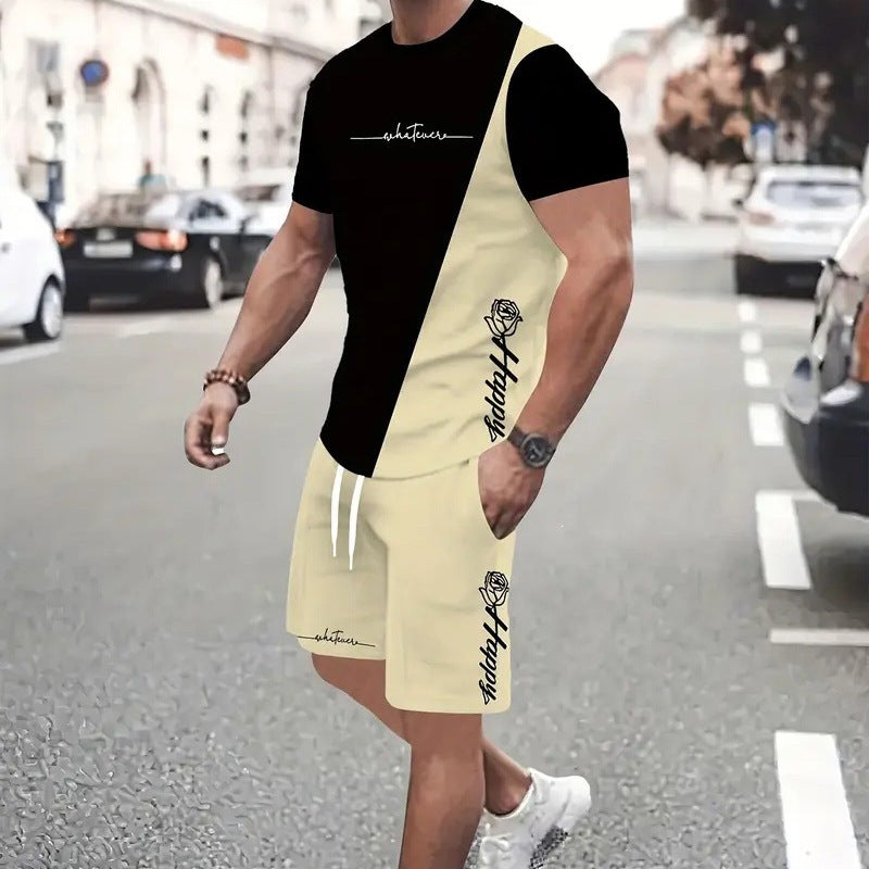 ⚡ Men’s Gradient Short Sleeve Tracksuit