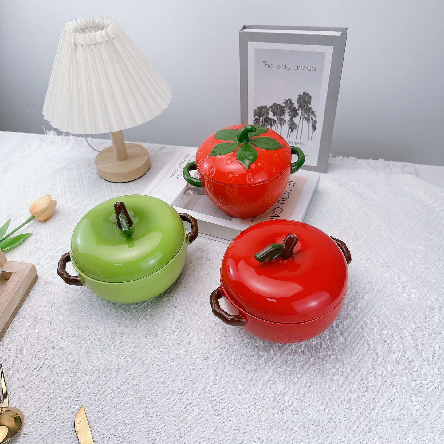 🍓 Le Creuset Mini Fruit Cocotte - 16oz Stoneware, Oven-Safe & Adorable for Baking & Serving!