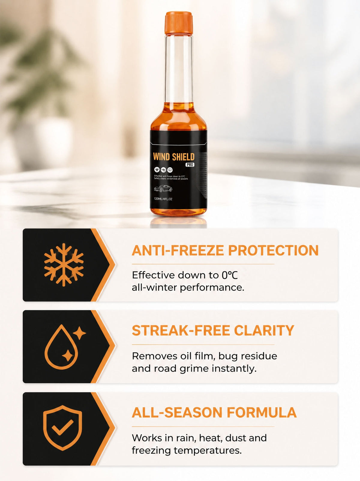 QIFOR Concentrated Windshield Washer Fluid for Car Auto Windows