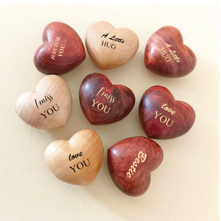 3D Wooden Heart “Pocket Hug” – Engraved Keepsake Gift