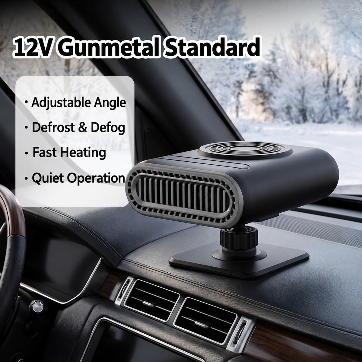 🎁Black Friday Special Discount✨🚙12V Portable Car Heater - 12v Power, Adjustable Defogging Windshield Demister