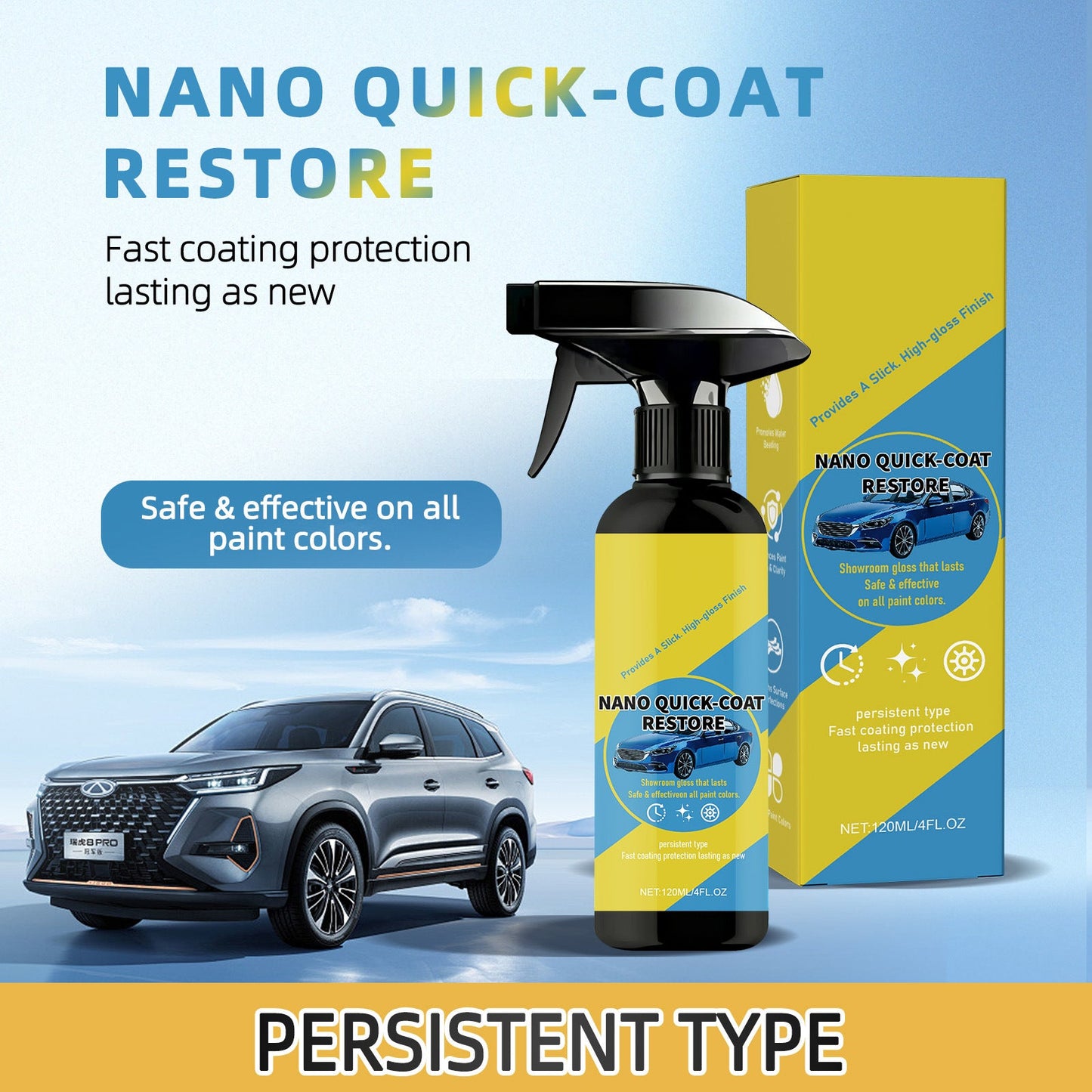 Automotive coating spraying – a professional spray coating with excellent hydrophobicity and UV protection.