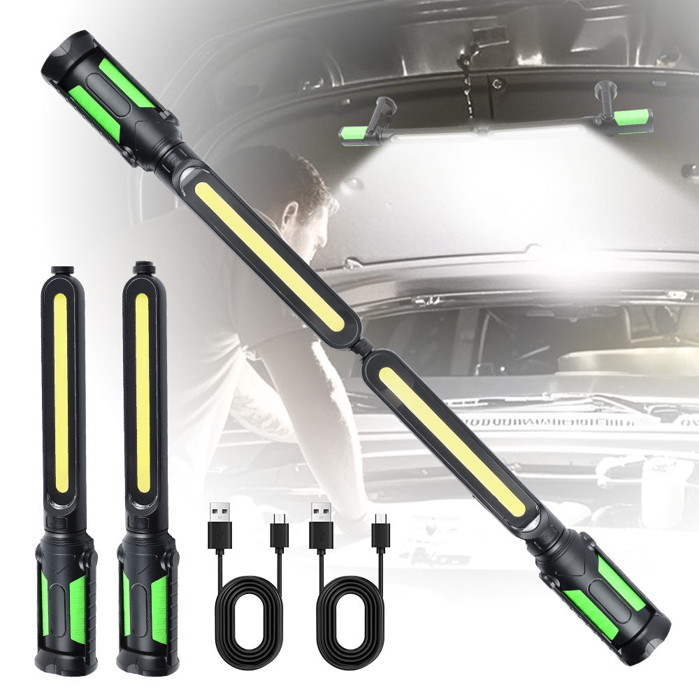 ✨2-in-1 Splicable LED Work Light – Ultra-Bright Hands-Free Lamp for Auto Repair &amp; Workshop Jobs