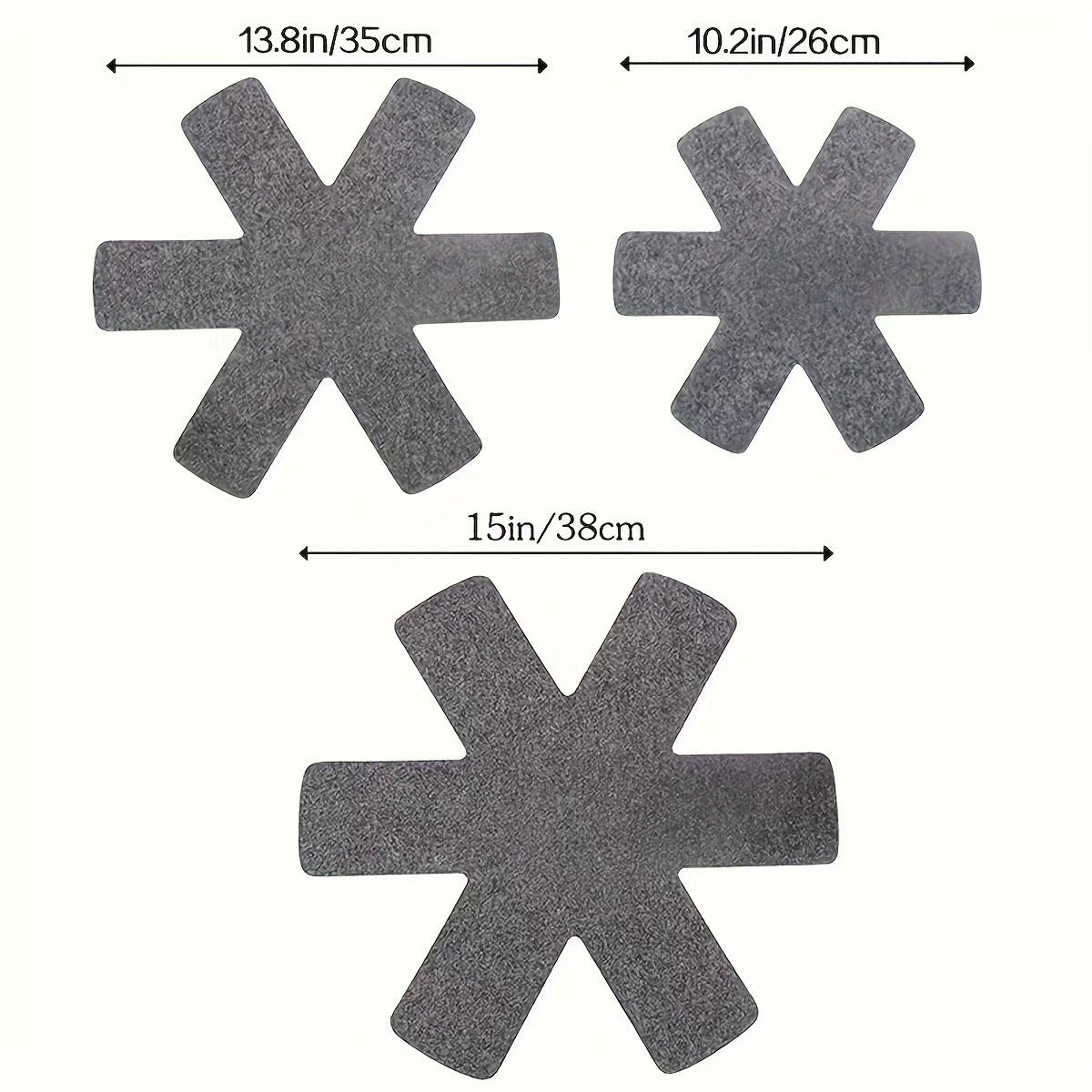 Pot and Pan Protectors 12Pcs Pot Dividers Pad Non-woven 3 Sizes Pans Separator Pads for Protecting Separators Pads Cookware