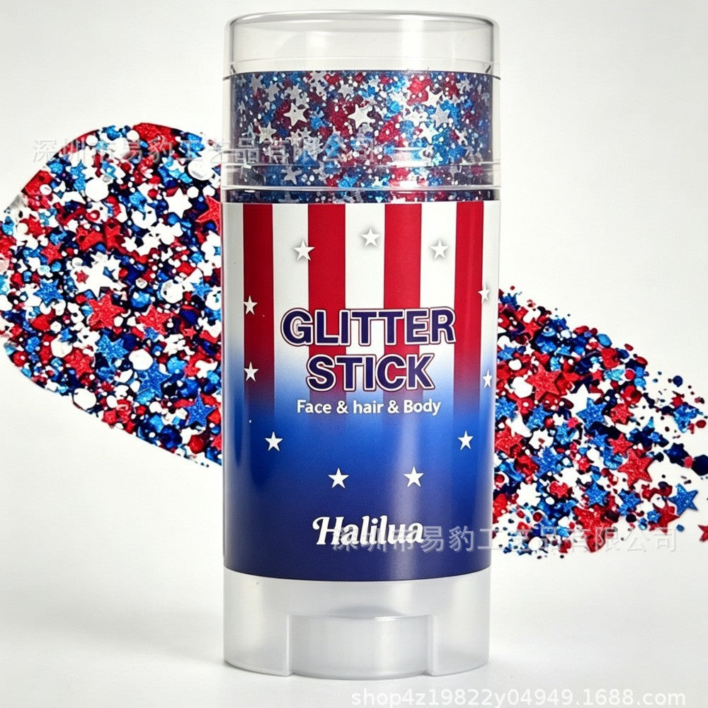 🦅4th of July Glitter Stick✨🔔Red, White & Blue Body & Hair Sparkle🔔