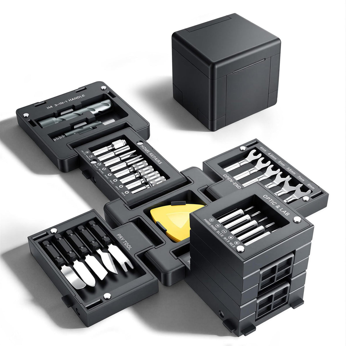 3.15' Compact Transformable Precision Tool Kit – 2-in-1 Torque Handle & Modular Electronics Repair Set