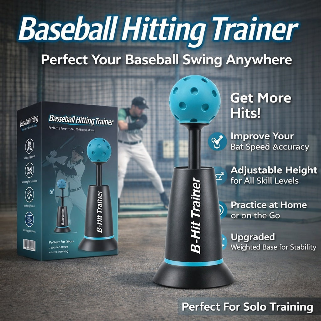 Sports Mini Baseball Tee Popper | Solo Batting Trainer & Hitting Machine for Perfect Swings